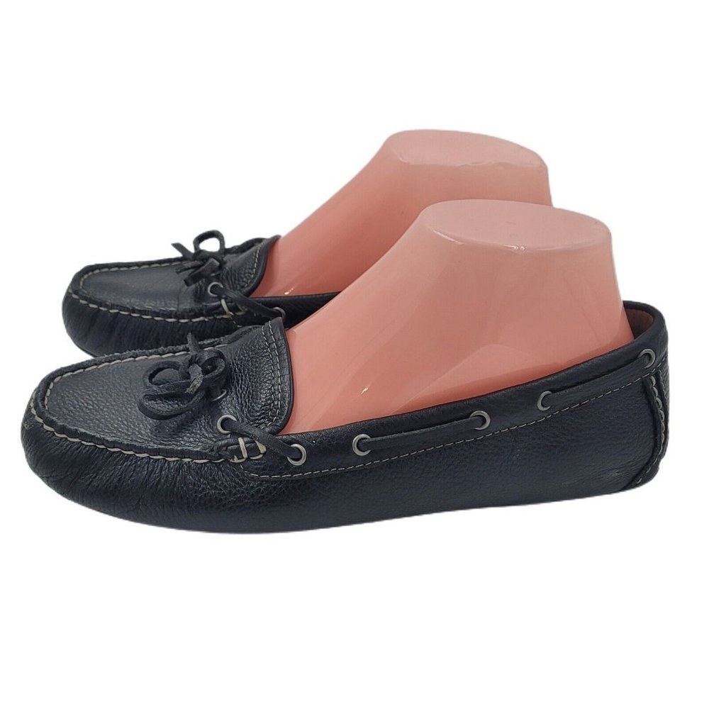 ABEO BioSystem Marilee Slip-on Driving Loafers Black Leather Comfort Shoe 8.5N